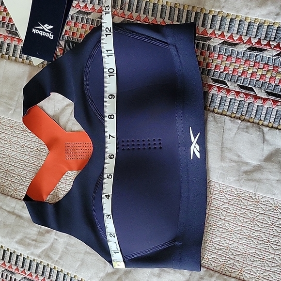 Reebok PureMove Sports Bra Navy XS Gym Workout Athletic Supportive Running NWT - Picture 13 of 14